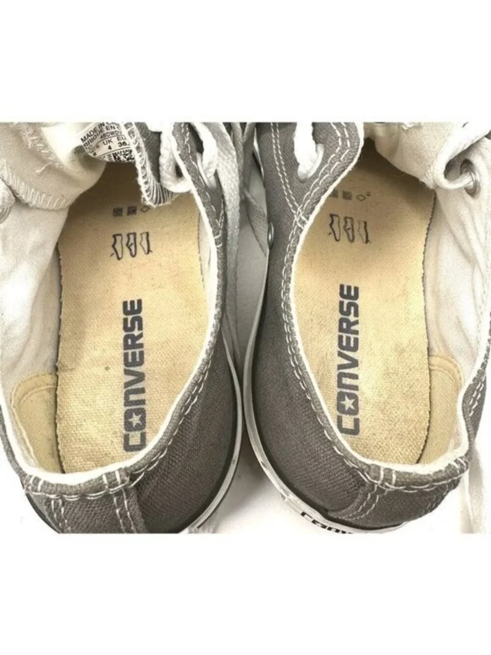 Converse Chuck Taylor All Star Ox Gray Low Top Sneakers Mens 4 Womens 6 Canvas - Picture 9 of 12